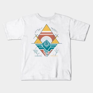 Bohemian Style Geometric Triangle Kids T-Shirt